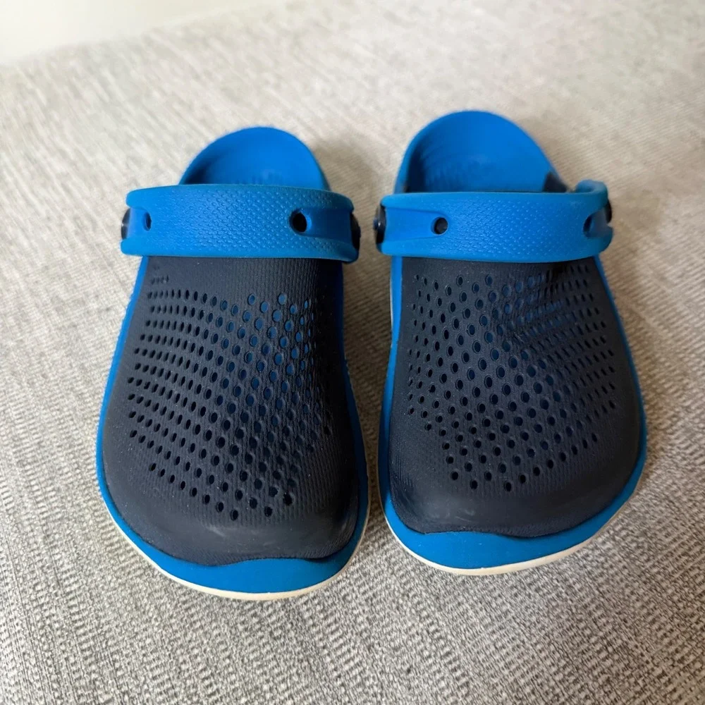Crocs Kids LiteRide Clog Navy Blue Sporty Comfort Slip On Water Shoes